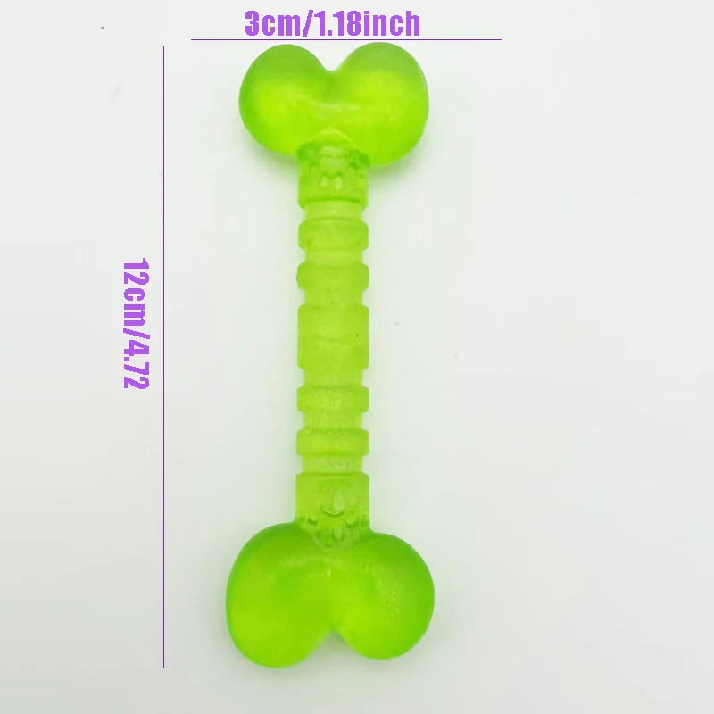Interactive Dog Chew Toys – Durable Rubber Bones & Rings for Small Dogs