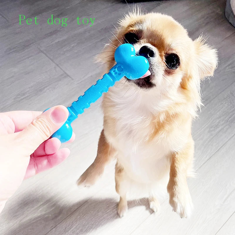 Interactive Dog Chew Toys – Durable Rubber Bones & Rings for Small Dogs