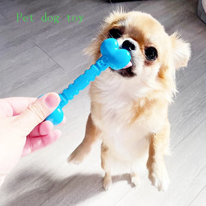 Interactive Dog Chew Toys – Durable Rubber Bones & Rings for Small Dogs