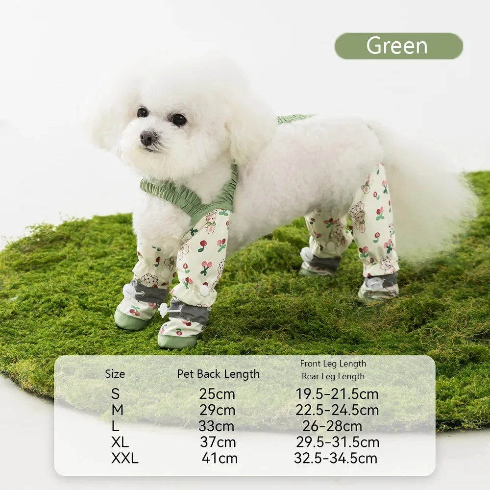 Pet Outdoor Leggings: Reflective Stripe Full Leg Protection Waterproof Dust-proof Adjustable