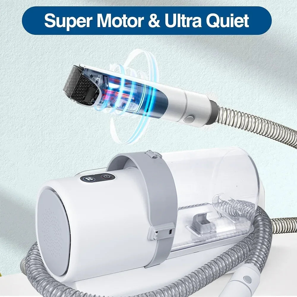 Dog Grooming Kit with Vacuum – 7-in-1 Pet Clipper & Shedding Tool