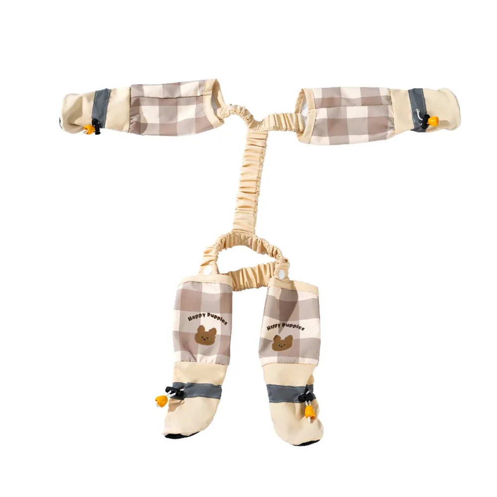 Pet Outdoor Leggings: Reflective Stripe Full Leg Protection Waterproof Dust-proof Adjustable