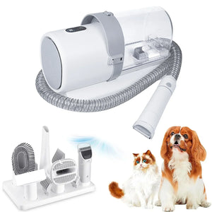 Dog Grooming Kit with Vacuum – 7-in-1 Pet Clipper & Shedding Tool