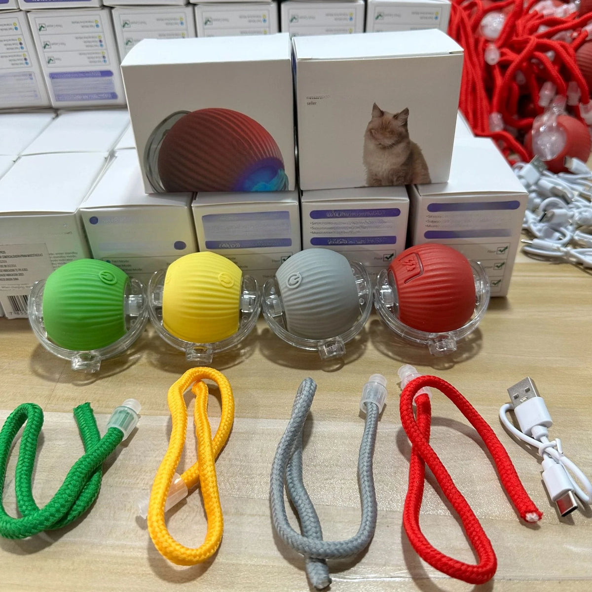 Interactive Pet Ball Toy – Durable Rope Teaser for Dogs & Cats