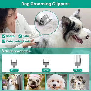 Professional Pet Grooming Kit – 7-in-1 Clippers Set for Dogs & Cats