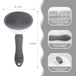 Self-Cleaning Dog Grooming Brush – Easy Hair Removal & Massage Comb