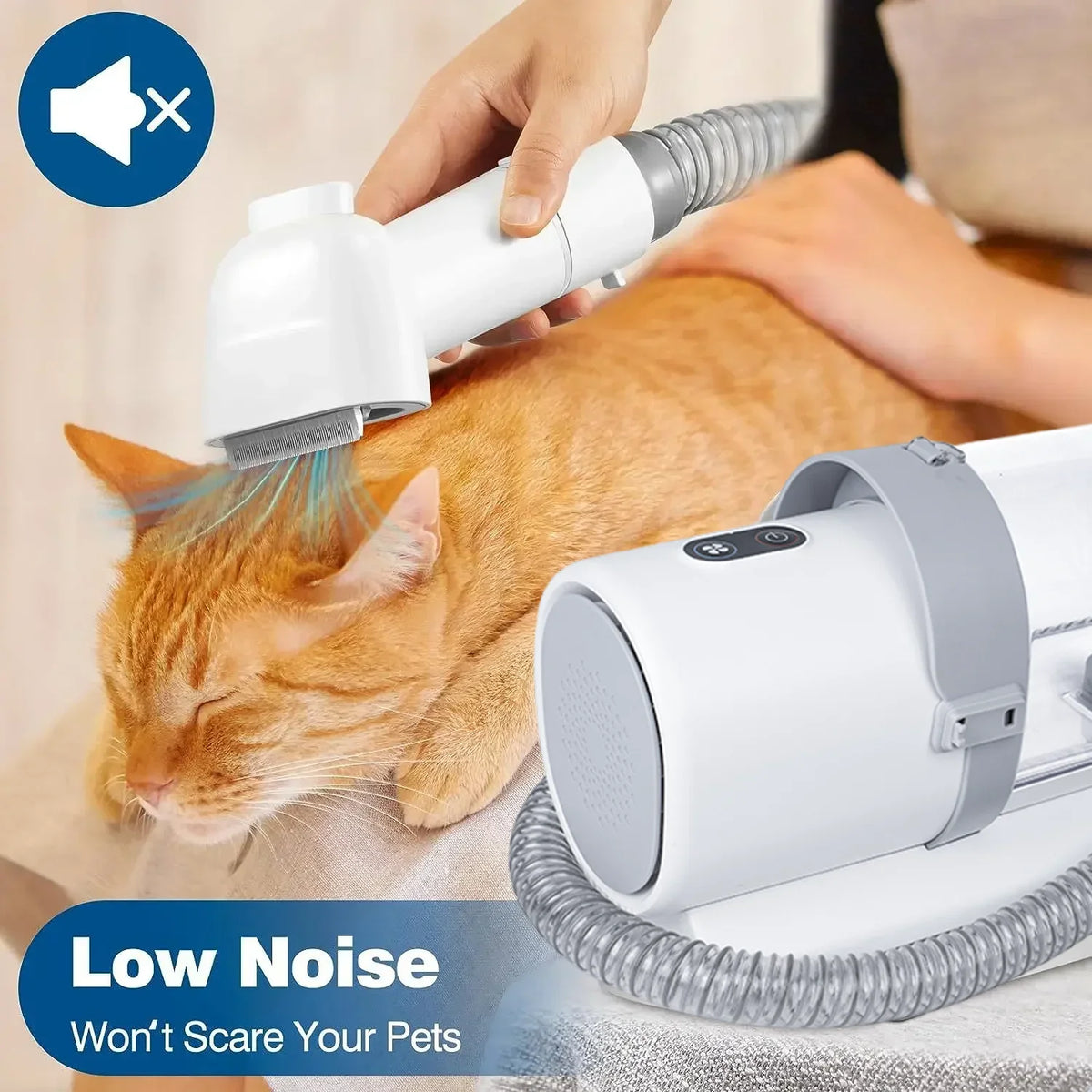 Dog Grooming Kit with Vacuum – 7-in-1 Pet Clipper & Shedding Tool