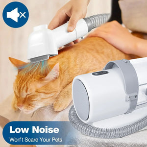 Dog Grooming Kit with Vacuum – 7-in-1 Pet Clipper & Shedding Tool