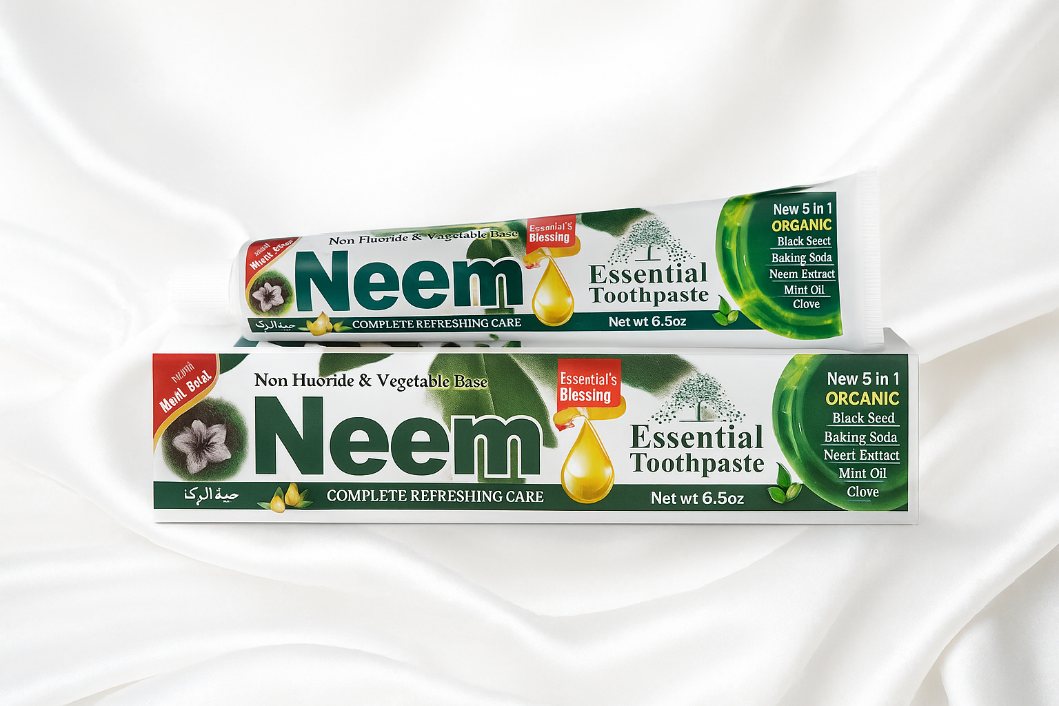 Neem Essential Toothpaste New 5 in 1 100% Fluoride Free